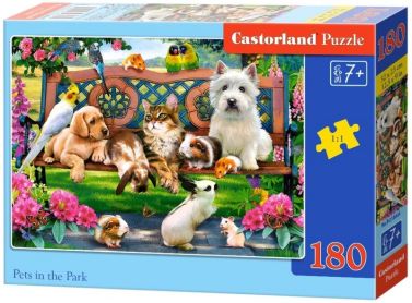 Castorland Puzzle 180. Pets in the Park / Домашні тварини в парку - Пазли