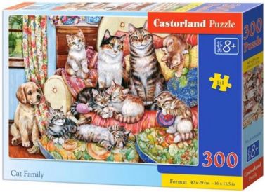 Castorland Puzzle 300. Cat Family / Сім'я котів Castorland Puzzle 300. Cat Family / Сім'я котів - Пазли