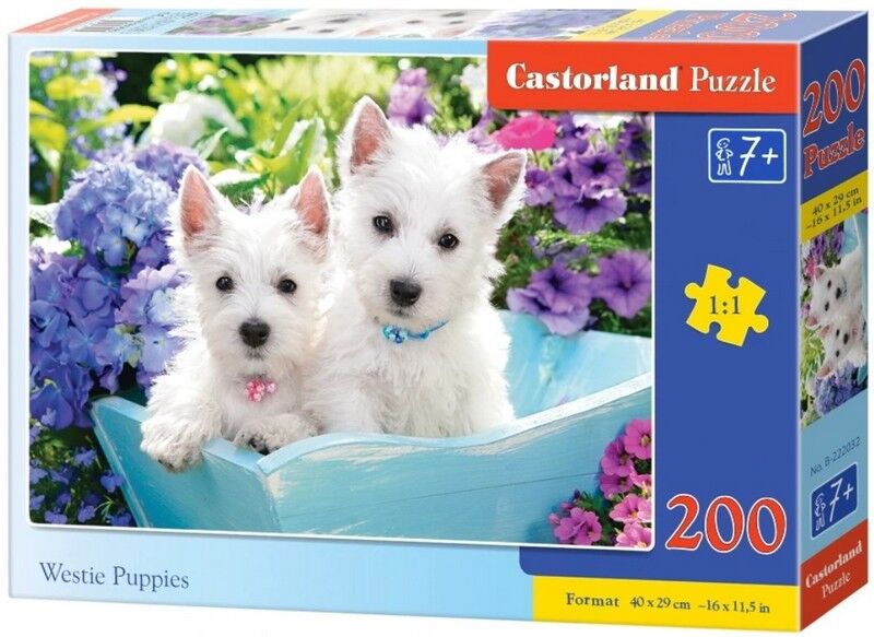 Castorland Puzzle 200. Westie Puppies / Цуценята - фото 1