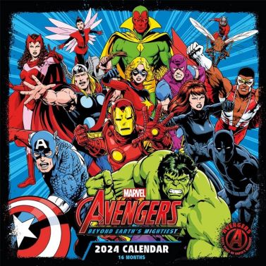 
Календар Marvel Calendar 2024 Avengers (16 Months Square Wall Calendar) - Календарі