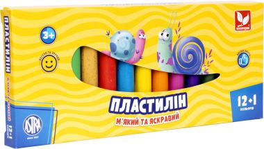 Пластилін круглий восковий 12 кольорів + 1 Золотий колір у подарунок Пластилін круглий восковий 12 кольорів + 1 Золотий колір у подарунок - Пластилін та аксесуари
