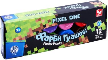 Фарби гуашеві Pixel One 12 кольорів по 20 мл Фарби гуашеві Pixel One 12 кольорів по 20 мл - Акварель Гуашь Акрил
