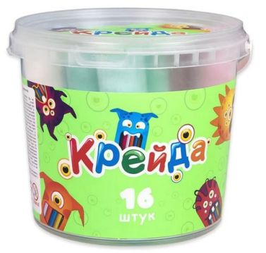 Крейда. Велика кругла різнокольорова. 16 штук Крейда. Велика кругла різнокольорова. 16 штук