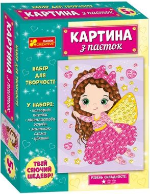 Картина з паєток. Фея