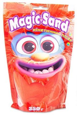 Magic sand. Кінетичний пісок в пакеті червоний, 350 г