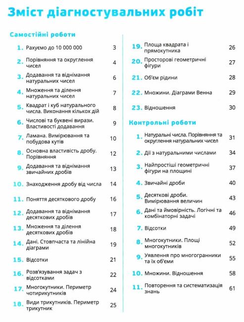 Самостійні та контрольні роботи Математика 5 клас НУШ Авт: Е. Вітряк С. Радченко І. Журба С. Безсмертна Вид-во: Formula - фото 3