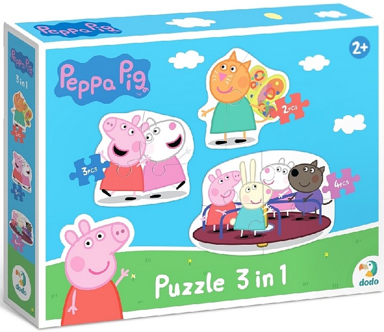 Пазл 3 в 1 Peppa Pig. Пеппа та її друзі - фото 1