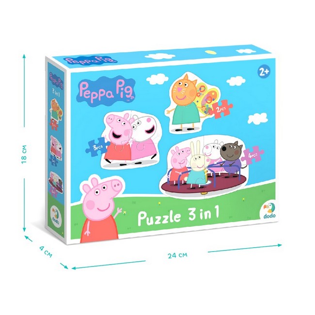 Пазл 3 в 1 Peppa Pig. Пеппа та її друзі - фото 4