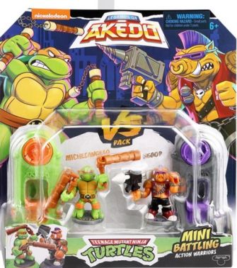 Набір для поєдинку Мікеланджело та Бібоп TMNT (Черепашки-ніндзя). Ігровий набір TM Akedo - Іграшкові набори, меблі, пристрої, транспорт