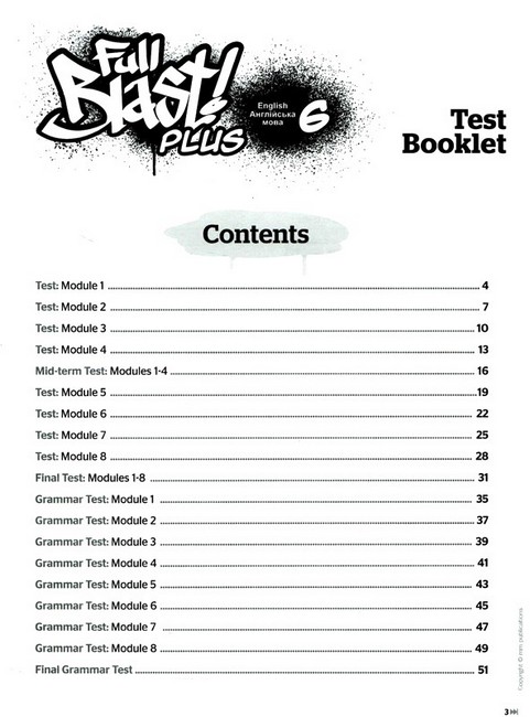 Збірник тестів Англійська мова Test Booklet Full Blast Plus 6 клас НУШ Авт: Marileni Malkogianni H.Q. Mitchell Вид-во: MM Publications - фото 3