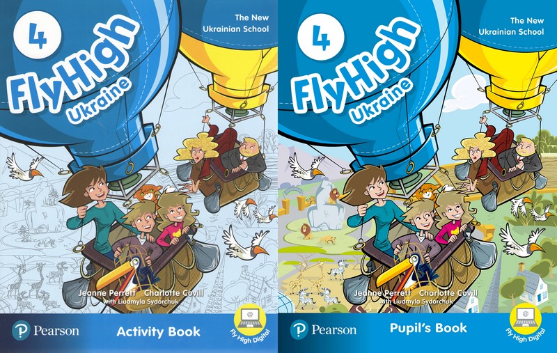 Комплект Fly High Ukraine 4 Activity Book + Pupils Book Авт: Jeanne Perrett Charlotte Covill Liudmyla Sydorchuk Вид-во: Pearson - фото 1