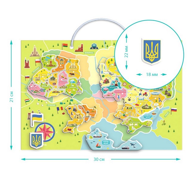 Магнітна мапа Наша Україна. Пізнавальна гра - фото 5