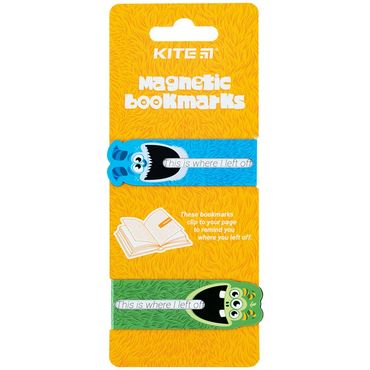 Закладинки Kite Monsters 2шт/в блист магнітні з індикатором K24-496-5 Закладинки Kite Monsters 2шт/в блист магнітні з індикатором K24-496-5 - Закладки для книг та настільні підкладки