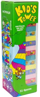 Настільна гра Kid's Tower дженга 51 брусок Вид-во: Strateg Настільна гра Kid's Tower дженга 51 брусок Вид-во: Strateg