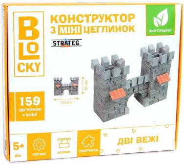 Конструктор з міні-цеглинок Дві вежі BLOCKY Вид-во: Strateg Конструктор з міні-цеглинок Дві вежі BLOCKY Вид-во: Strateg - Конструктори