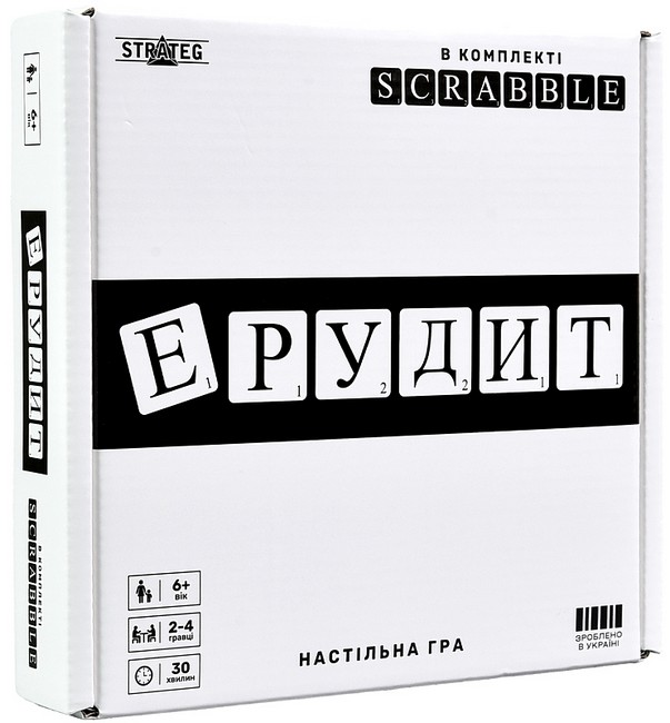 Настільна гра Ерудит чорно-біла Вид-во: Strateg - фото 1