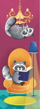 Закладка для книги «Єноти. Читання» Закладка для книги «Єноти. Читання» - Закладки для книг та настільні підкладки