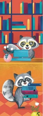 Закладка для книги «Єноти. Книгарня» Закладка для книги «Єноти. Книгарня» - Закладки для книг та настільні підкладки