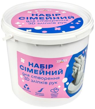 Набір сімейний для створення 3D зліпків рук Вид-во: Strateg Набір сімейний для створення 3D зліпків рук Вид-во: Strateg - Подарункові набори для дитячої творчості