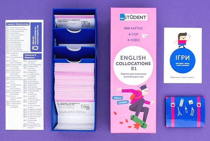 English Collocations B1 Картки для вивчення англійських слів Вид-во: English Student - фото 2