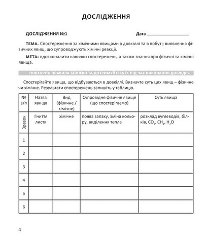 Зошит для досліджень і моделювань Хімія 8 клас НУШ Авт: Н. Тарас, О. Сірант Вид-во: Мандрівець - фото 2