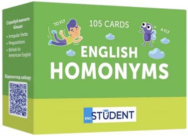 Картки English Homonyms 105 Cards Вид-во: English Student Картки English Homonyms 105 Cards Вид-во: English Student - Демонстраційні картки для вивчення Англійської