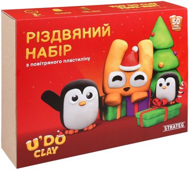 Набір для творчості "U'DO Clay". Різдвяний набір Набір для творчості "U'DO Clay". Різдвяний набір - Подарункові набори для дитячої творчості
