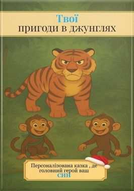 Твої пригоди в джунглях Персоналізована казка, де головна герой ваш син. Вид-во: Family Store Твої пригоди в джунглях Персоналізована казка, де головна герой ваш син. Вид-во: Family Store - Книжки для Творчості