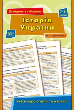 Довідник у таблицях Історія України 7-11 класи Авт: О. Конобевська Вид: УЛА Довідник у таблицях Історія України 7-11 класи Авт: О. Конобевська Вид: УЛА - Довідники з Історії