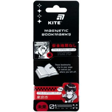 закладки K26-496-3 2шт/в блист магнітні з індикатором Tokyo KITE закладки K26-496-3 2шт/в блист магнітні з індикатором Tokyo KITE - Закладки для книг та настільні підкладки
