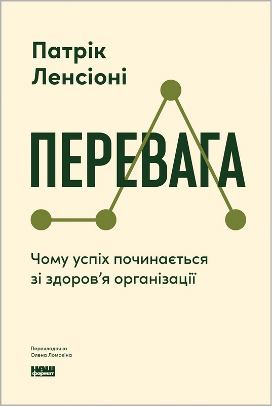 Перевага. Чому успіх починається зі здоровя організації Авт: Патрік Ленсіоні Вид-во: Наш Формат - фото 1
